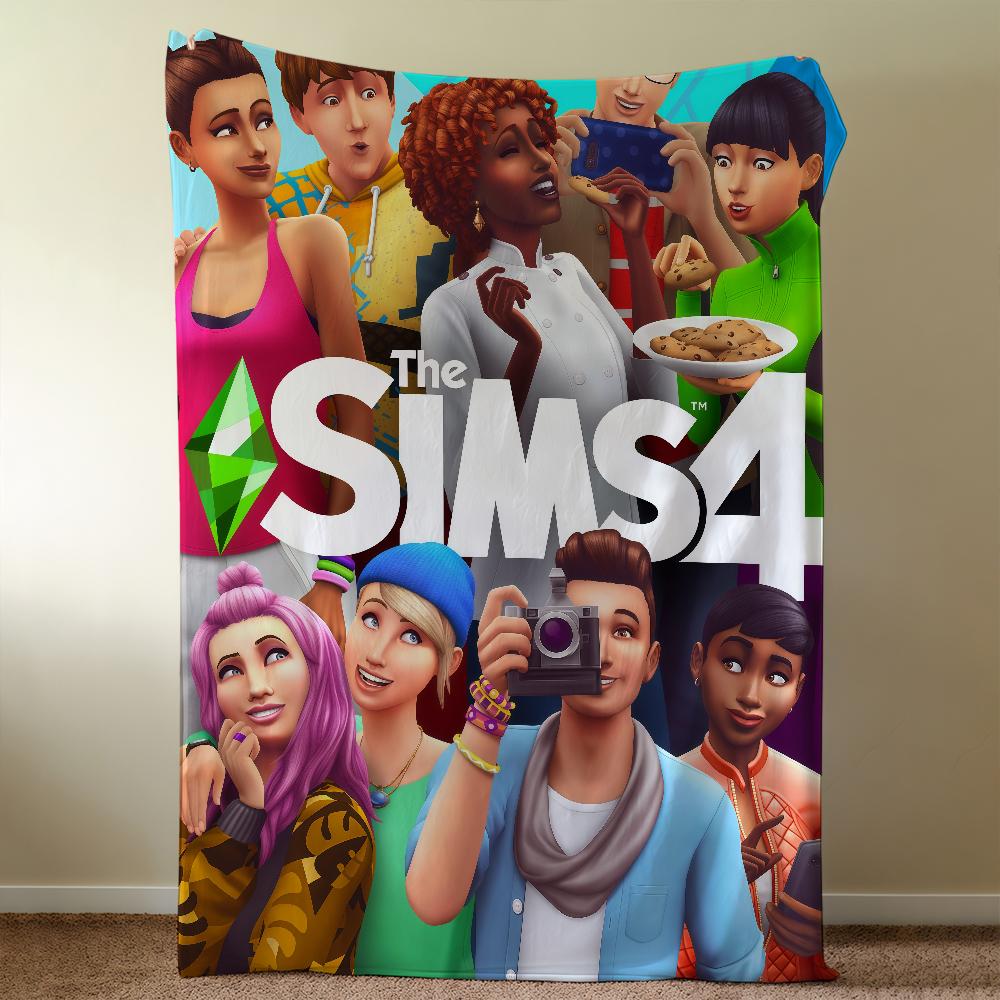 Плед-покрывало S-Sims 4, суперуютный, плюшевый, для гостиной, дивана, игр, дивана, детский, подарки на день рождения