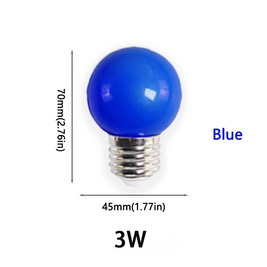 10 шт. цветной светодиодный светильник G45 E27 3 Вт 220 В красный синий зеленый розовый желтый оранжевый фиолетовый теплый RGB Blub энергосберегающий светильник-шар