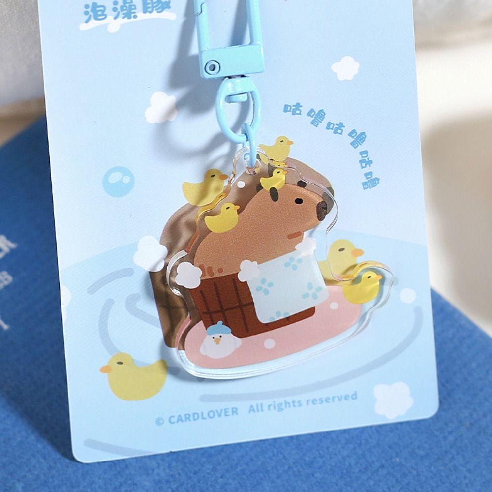 Capybara Capibara Bag Hanging Acrylic Animal Keyring Cartoon Kapibara Pendant  Couple