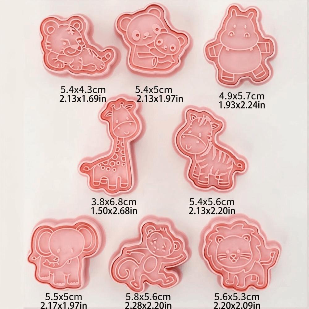 8PCS Multipurpose Animal Shape Cookie Cutter Food Grade PP Biscuit Mold Fondant Mold Fondant Biscuits Cookie