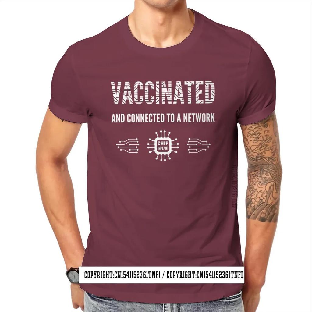 Футболка Connected Network Survived And Vaccinated, винтажная мужская футболка в стиле гранж размера плюс с круглым вырезом, топ в стиле Харадзюку, уличная одежда унисекс