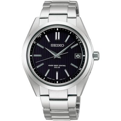 [Часы Seiko] BRIGHTZ Стартовые Солнечные Радиоуправляемые Титановые SAGZ083 Серебристый/Черный Мужские
