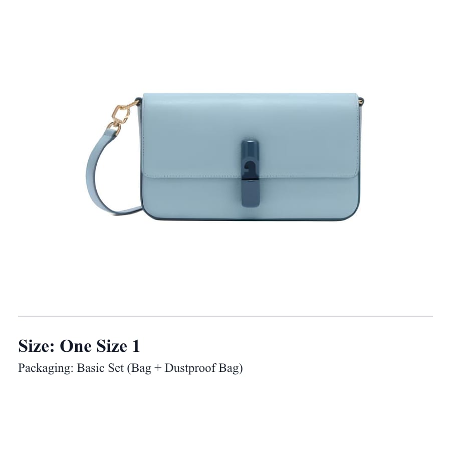 Furla Textured Leather Crossbody Bags Small Women's Candy Wrapper Blue WB01826-ARE000-9001C-DZ00