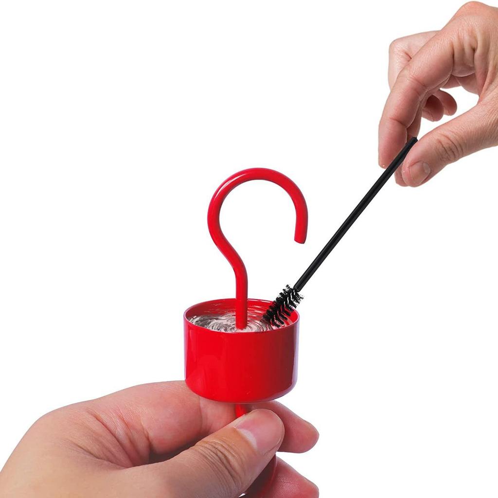 Hot-Selling Small S-Shaped Hummingbird Feeder with Anti-Ant and Double-Headed Hanging Hooks, Includes Cleaning Brush
