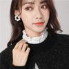 Cotton Floral Fake Collar Women Detachable Lapel Choker Necklace Ladies Removable Half Shirt False Collar Decoration
