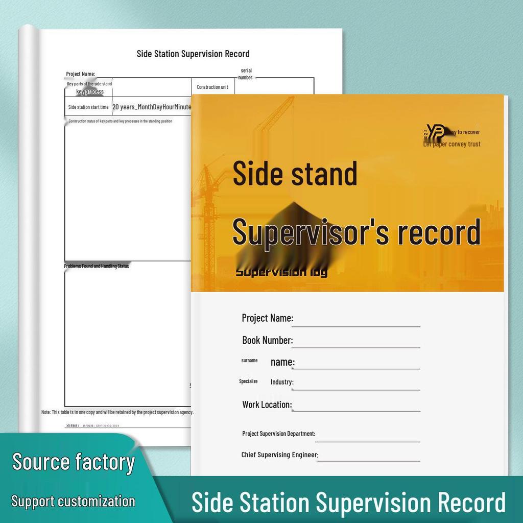 A4 Color Construction Logbook: Easy Access Side-by-Side Project Site Record