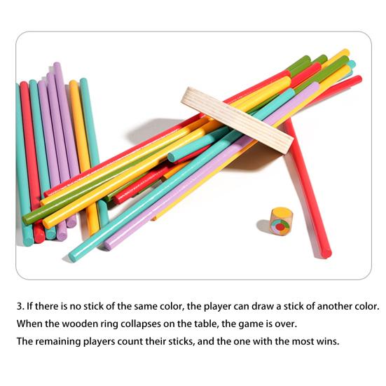 1 набор деревянных игральных костей с 35 палочками и 5 шариками для развития мелкой моторики, счета палочками, образовательной настольной игры для малышей и мальчиков и девочек в подарок
