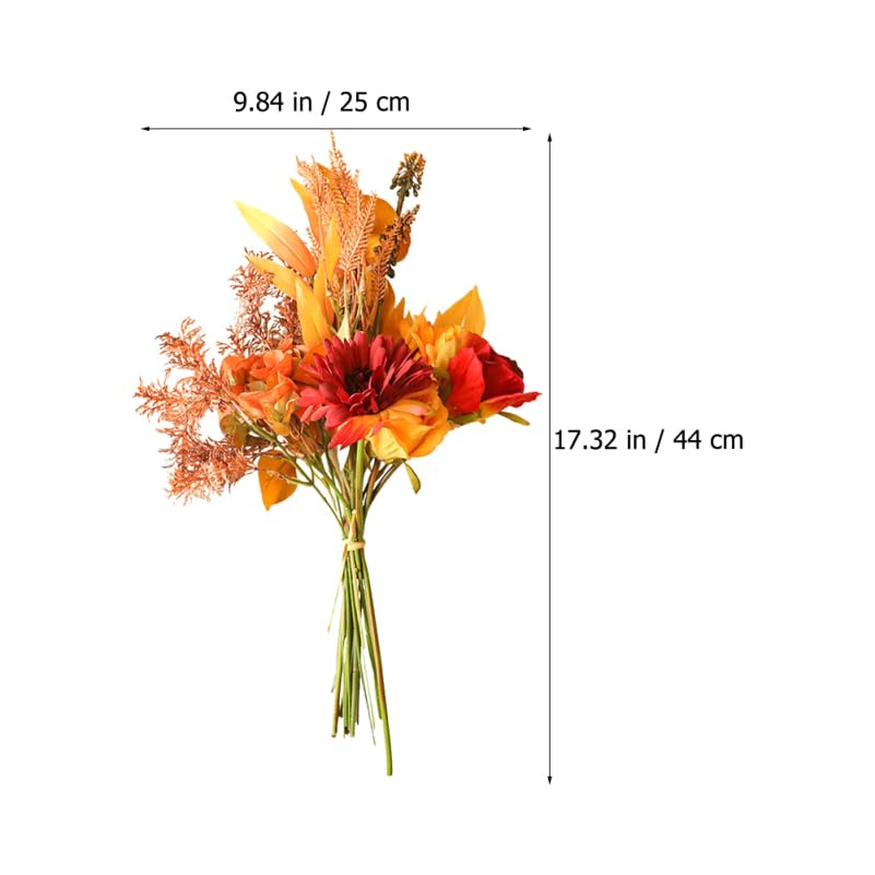 NUOLUX Artificial Flowers, Thanksgiving and Fall Bouquet, 44cm, for Indoor and Outdoor Use, Decorative Faux Flowers for Home and Party Decor