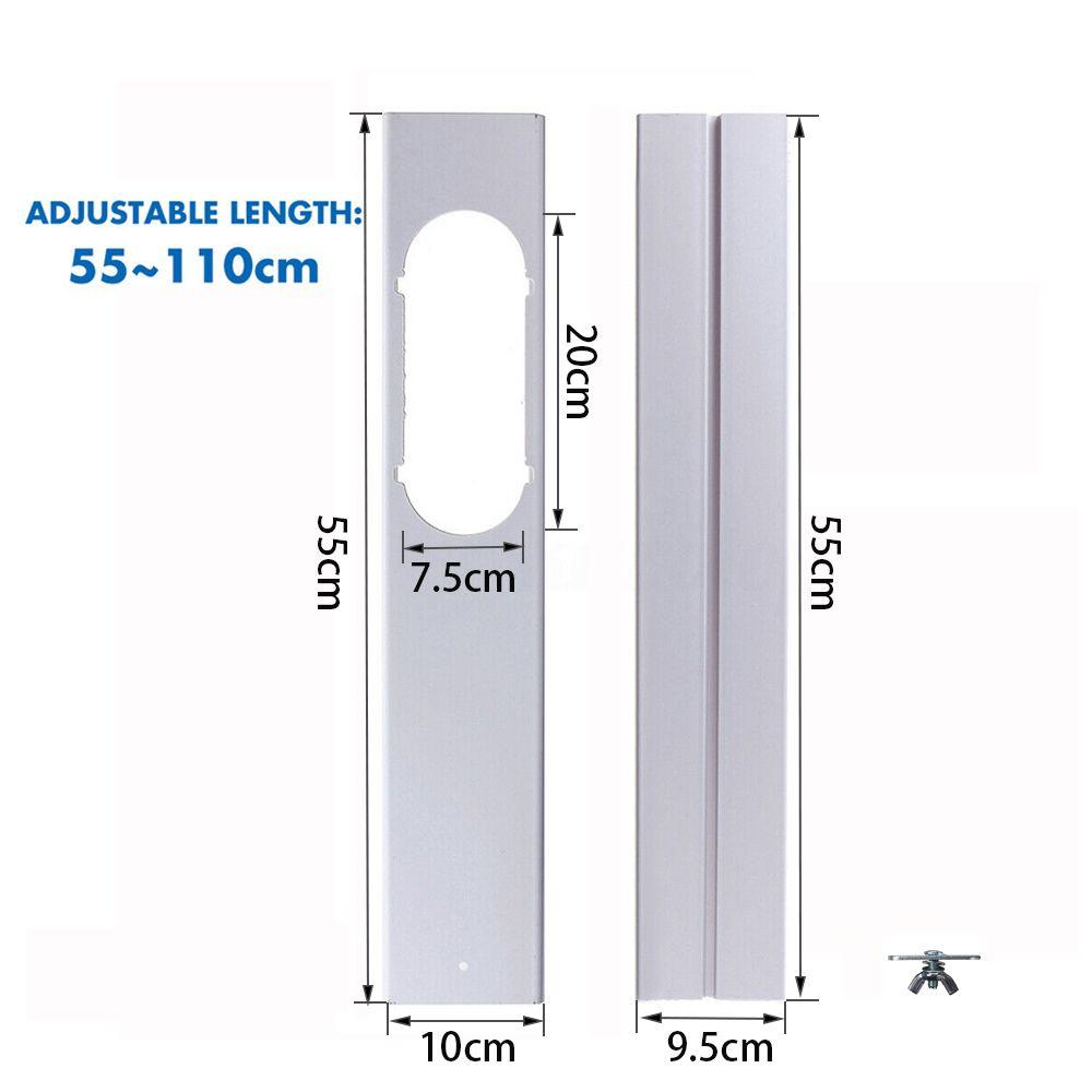 est Portable Window Kit Slide Plate Adjustable Adaptor Wind Shield Exhaust Hose Tube Connector Air Conditioner Acssories