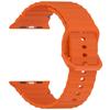 Силиконовый ремешок с волнистым узором: Совместим с Apple Watch Series 7/8/9/10, Цветная пряжка, Ультра сменный ремешок