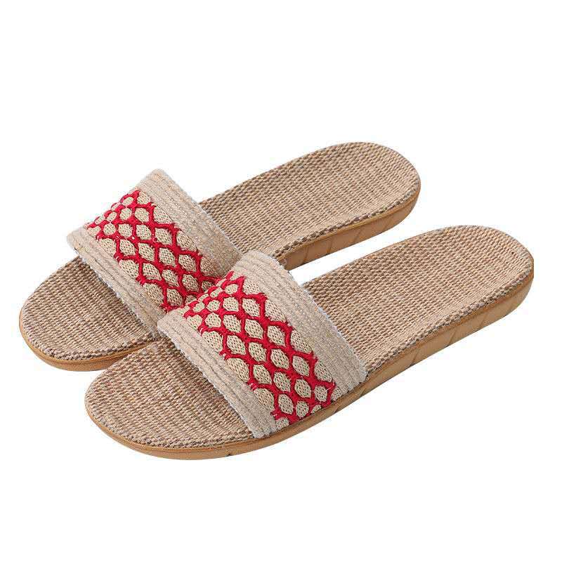 New Summer Women's Woven Linen Slippers