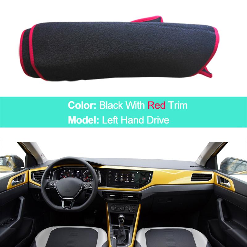 For Volkswagen VW POLO MK6 2018 Center Console Protector Carpet Dash Mat Car Inner Dashboard Cover