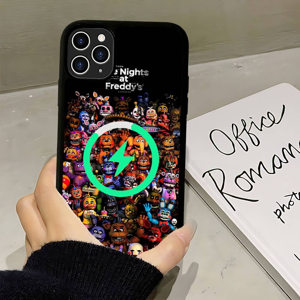 Игровой F-Five N-Nights At F-FreddyS Магнитный Беспроводной Чехол Для Телефона Для IPhone 17 16 15 14 13 12 11 Pro Max Plus Mag Чехол Для Телефона