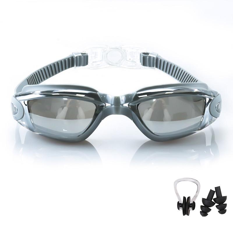 Очки для плавания для мужчин и женщин, очки для плавания с защитой от запотевания и ультрафиолета, водонепроницаемые, силиконовые, регулируемые, для взрослых, для дайвинга в бассейне