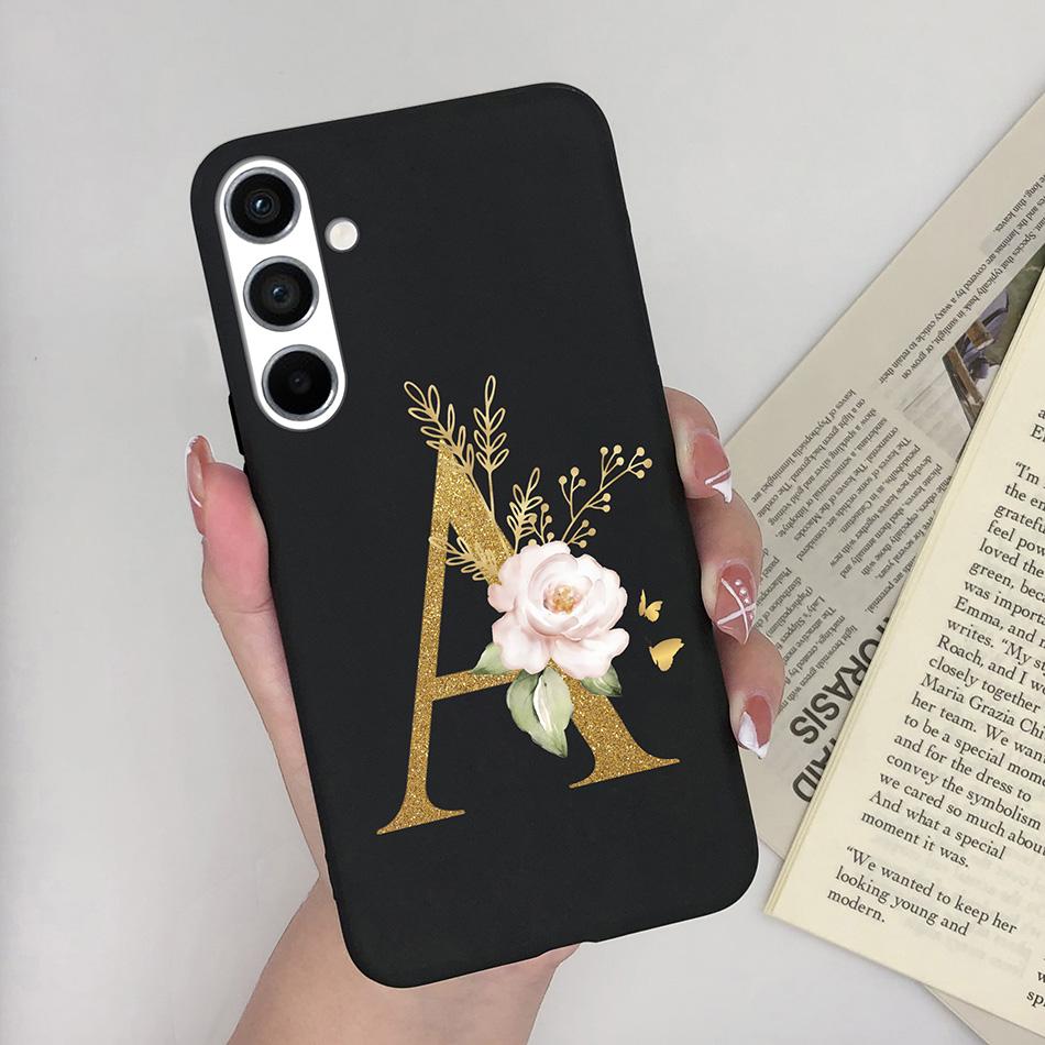 For Samsung Galaxy A54 5G Phone Case Creative Name 26Letter Thin Silicone Cover For SamsungA54 GalaxyA54 A 54 Bumper Shell Coque