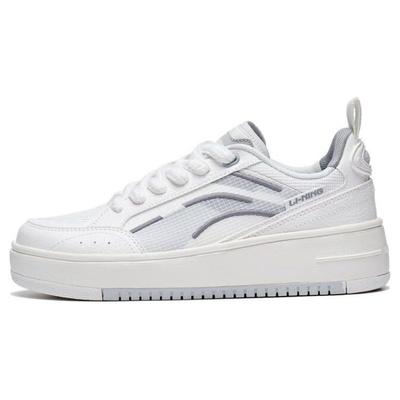 Li Ning плавающие легкие нескользящие износостойкие низкие кроссовки для скейтбординга женские кроссовки для скейтбординга белые серые AGCT142-1