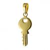 [M6696] - Gold Plated 'Key' Pendant - 24x8 Mm