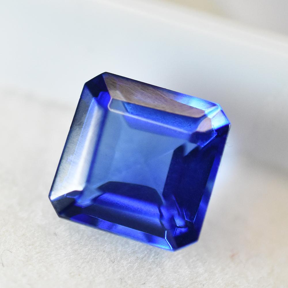 7 Ct Square Cut Blue NATURAL Tanzanite Loose Gemstone For Collection