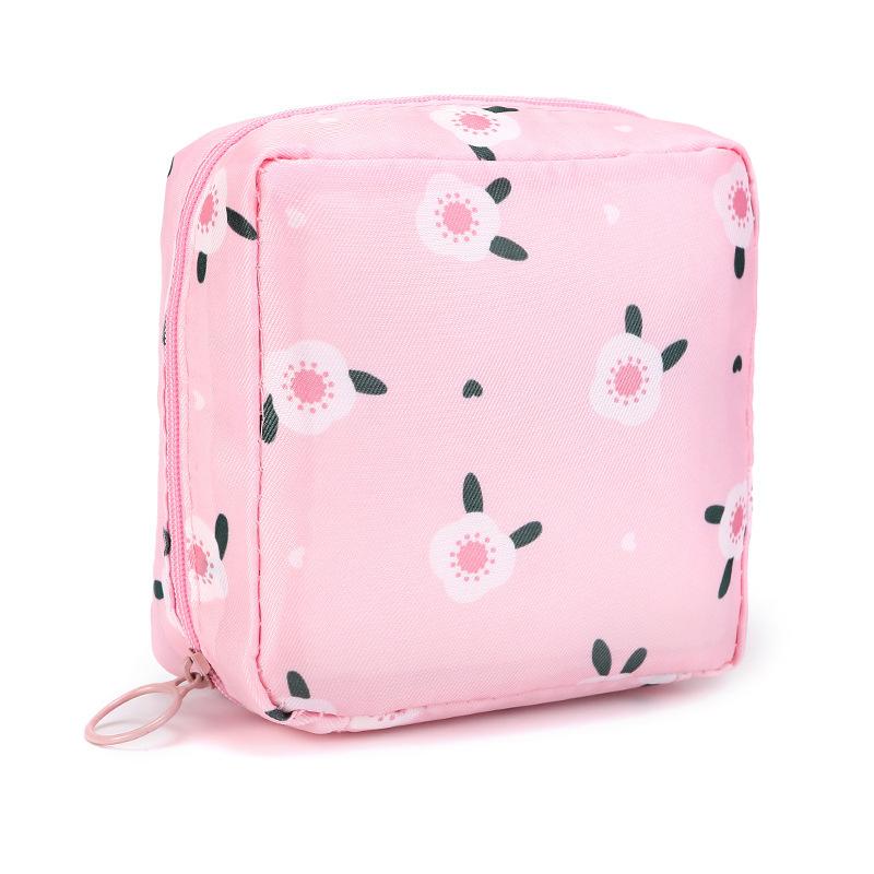 Women Sanitary Napkin Tampon Storage Bag Portable Waterproof Organizer Pouch Cartoon Pattern Sanitary Napkin Bag