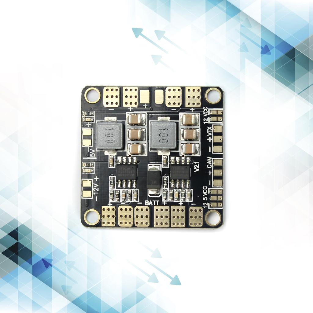 Matek Power Hub - распределительная плата питания с двойным выходом BEC 5 В и 12 В, эффективная для квадрокоптера