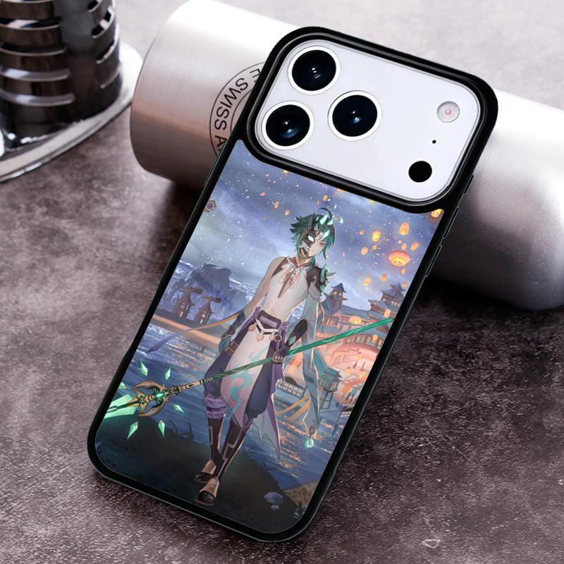 Genshin impact Сяо Чехол для телефона для iPhone 17 16 15 Pro Max Air 14 13 12 11 Plus Ударопрочный чехол