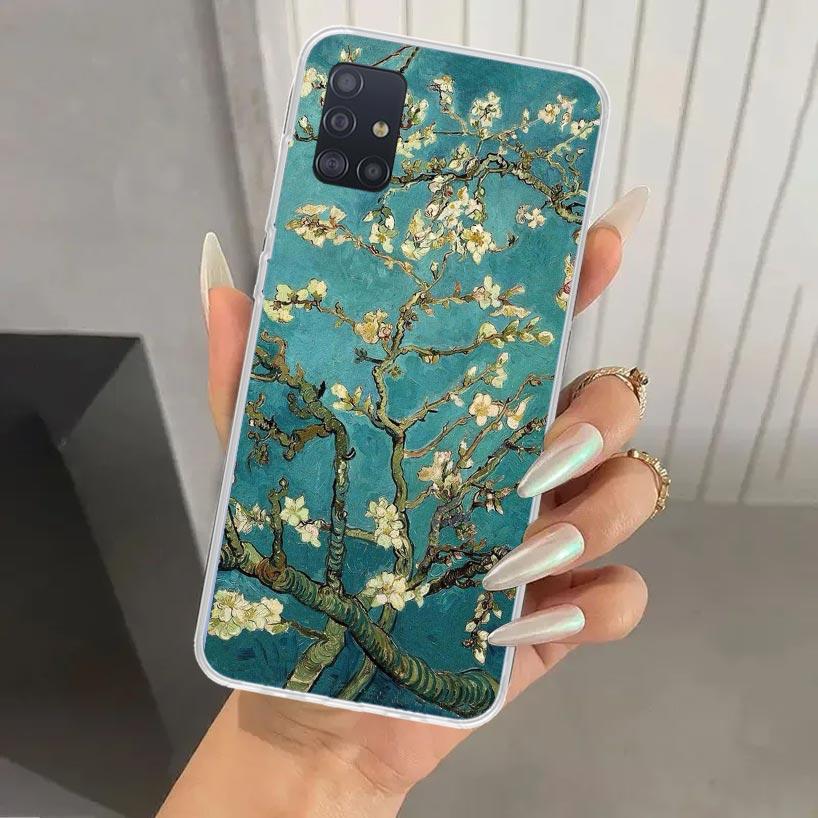 Чехол для телефона с картиной Ван Гога маслом для Samsung Galaxy A52 A32 A22 A12 A02S A50S A30S A10S Note 20 Ultra 10 Plus S10 A31 A20 A7