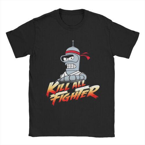 2026 Модная Повседневная Bender Futuramas Футболка Женская Мужская С Круглым Вырезом С Коротким Рукавом Футболка Одежда Хлопок Мужские Летние Топы Черная Футболка