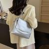 Trendy Street Style Pu Leather Tote Bag Medium Size 2024 Spring Fashionable Casual Large Bag