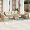 VidaXL Garden Lounge Set with Cushions 9 Pcs, Patio Sofas, Patio Furniture Set, Outdoor Furniture, Beige 3227577