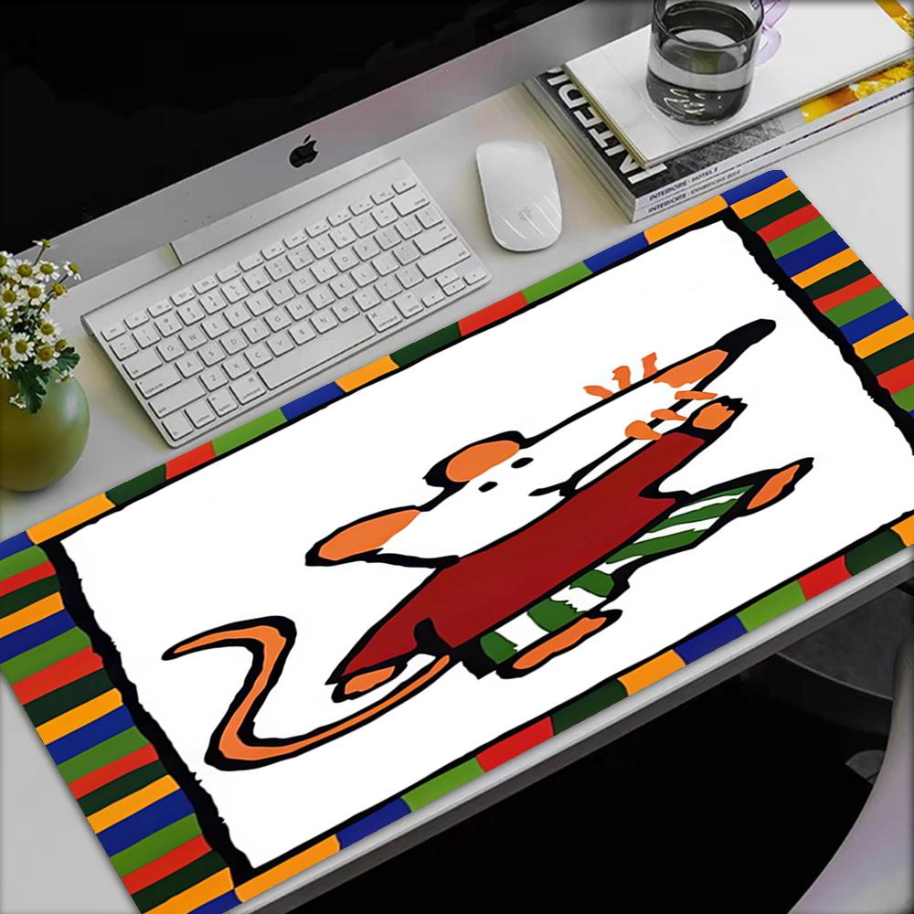 Maisy Mouse Theme Mouse Pad, Non Slip Rubber Base, Multifunctional Office & Home Decor, Perfect for Workspace Personalization.