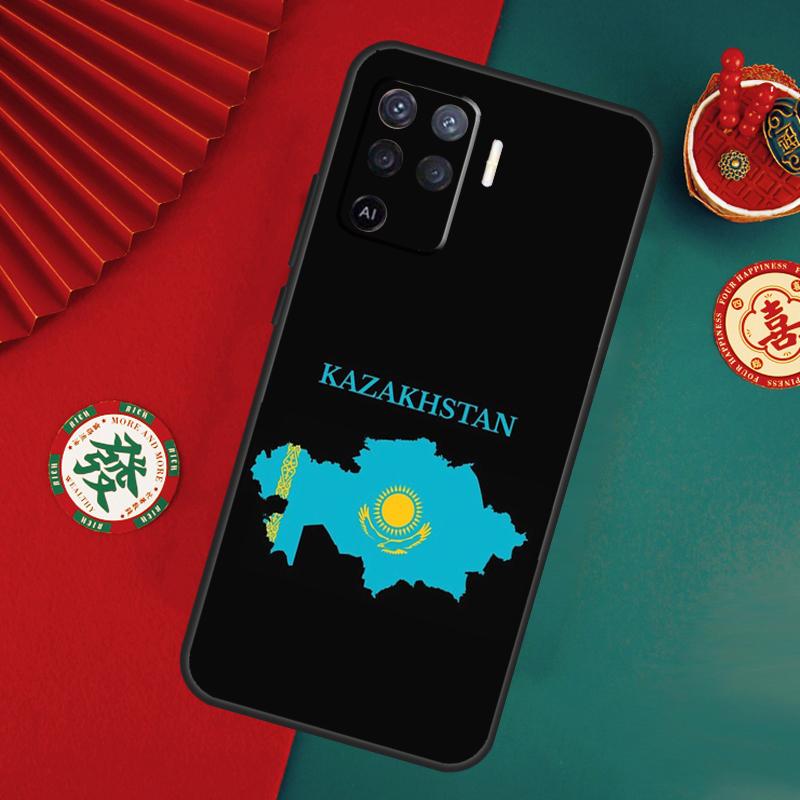 Чехол-флаг Казахстана для Oppo A6 A5 Pro A15 A18 A38 A58 A78 A98 A54 A74 A94 A17 A57 A80 A60 A40 A16 A76 A96