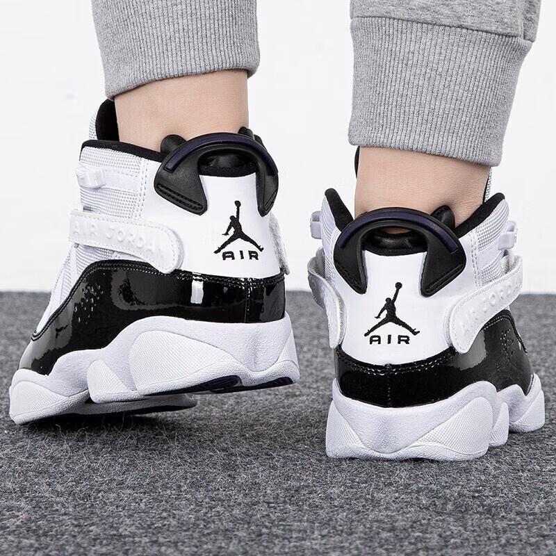 (GS) Air Jordan 6 Rings 'Белый Черный' Детские 323419-104