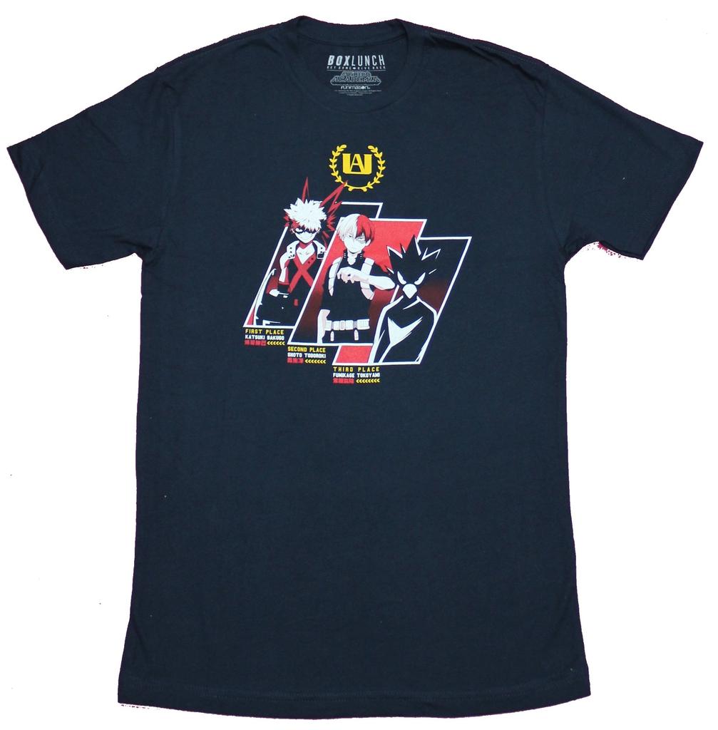 My Hero Academia Adult New T-Shirt Todoroki Bakugo Fumikage Triple Box Pic