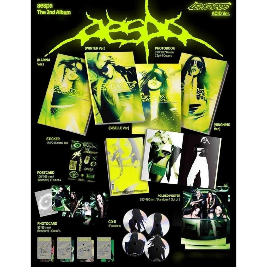 Aespa Второй альбом Armageddon ACID Версия. 4 Набора Фотокарточек KPOP Мерч Официальные Коллекционные