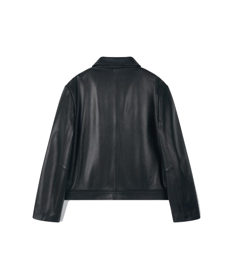 LEFTSEOUL Men'S Urban Lambskin Jacket [Black]