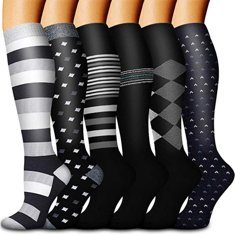 Calf Socks Women's Summer High Elastic Stockings Compression Socks Shaping Leg Socks European and American Sports Pressure Socks