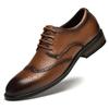 2024 Luxury Brown Slip-On Leather Designer Men Shoes High Quality Formal Men Shoes Fashion Comfortable Wedding Party Dress Shoes