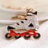 European American Diamond-Encrusted Skates Small Commodity Car Pendant for  Metal Keychains Small Gift