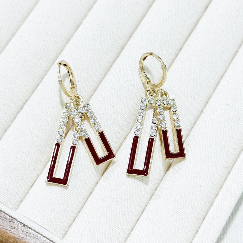 Серьги Tide Серьги Red Premium Design Sense Niche Versatile Temperament Серьги-гвоздики Украшения для ушей