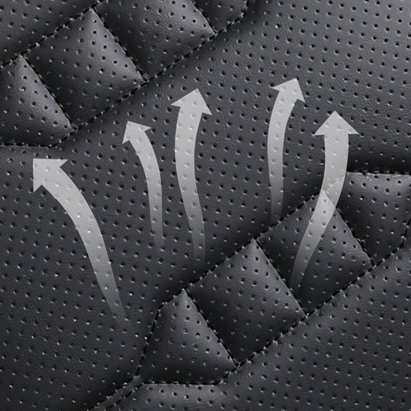 1 шт. Полностью кожаная подушка для автомобильного сиденья, полностью закрытый дышащий чехол для сиденья, перфорированная кожа наппа, одинарный лист, всесезонная совместимая подкладка