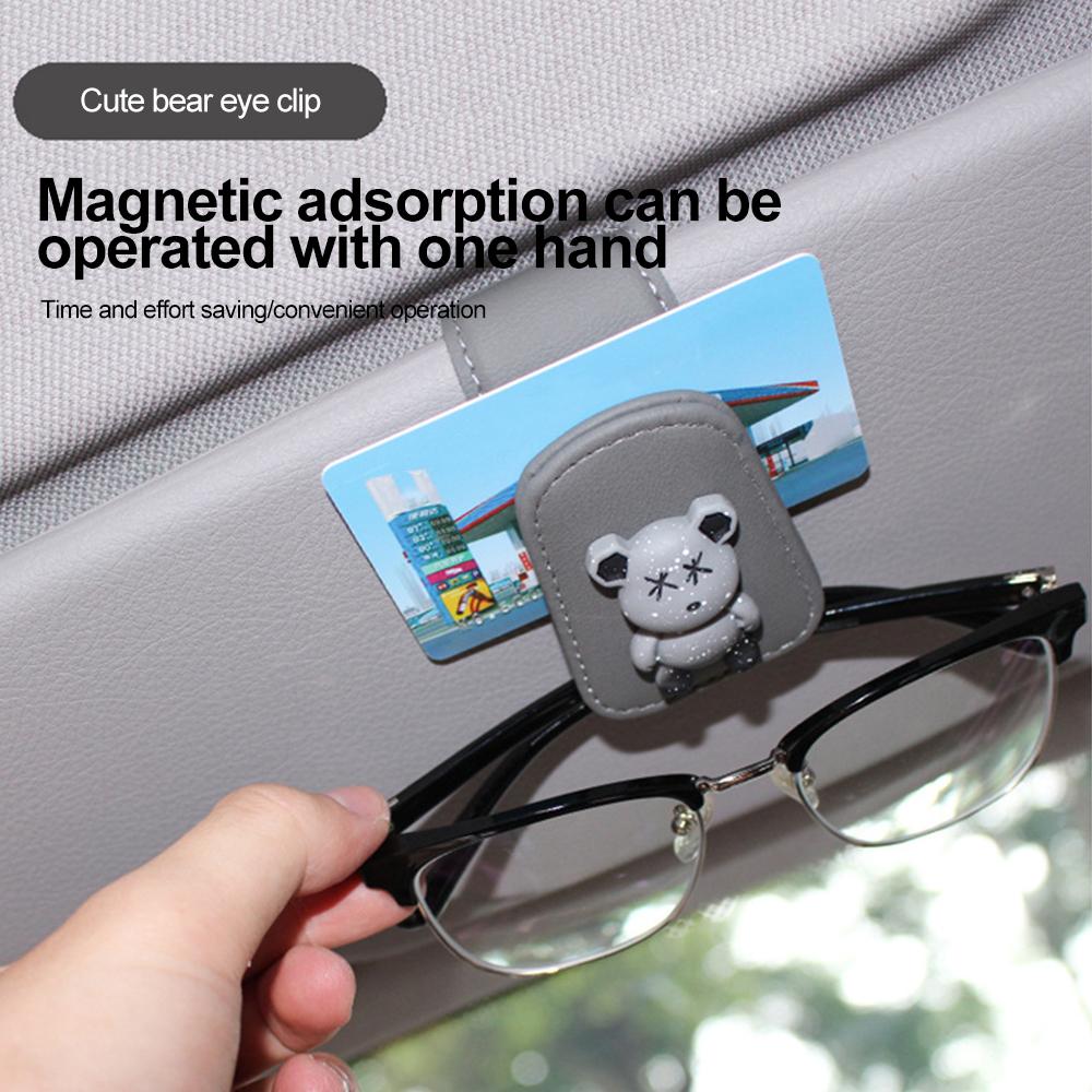 Универсальный автомобильный солнцезащитный козырек, зажим для очков, зажим для очков, магнитный держатель для солнцезащитных очков, вешалка, футляр для очков, аксессуары для салона автомобиля