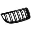 Car Front Bumper Kidney Grilles Double Line Racing Grill Gloss Black For BMW 4 Doors E90 E91 3 Series 318 320 325 330i