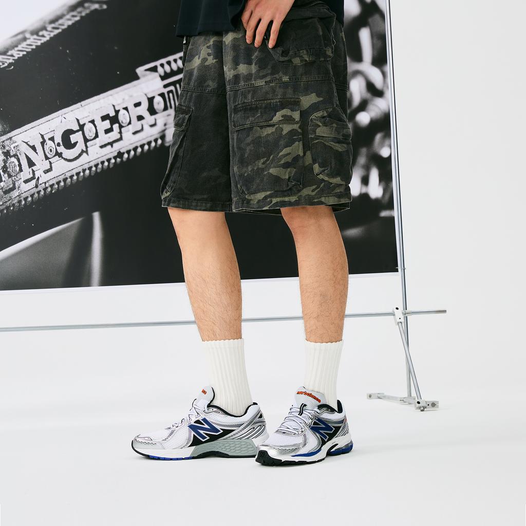 New Balance 860v2 OG Бело-серебристо-синие кроссовки унисекс Металлик-серебристый ML860XB