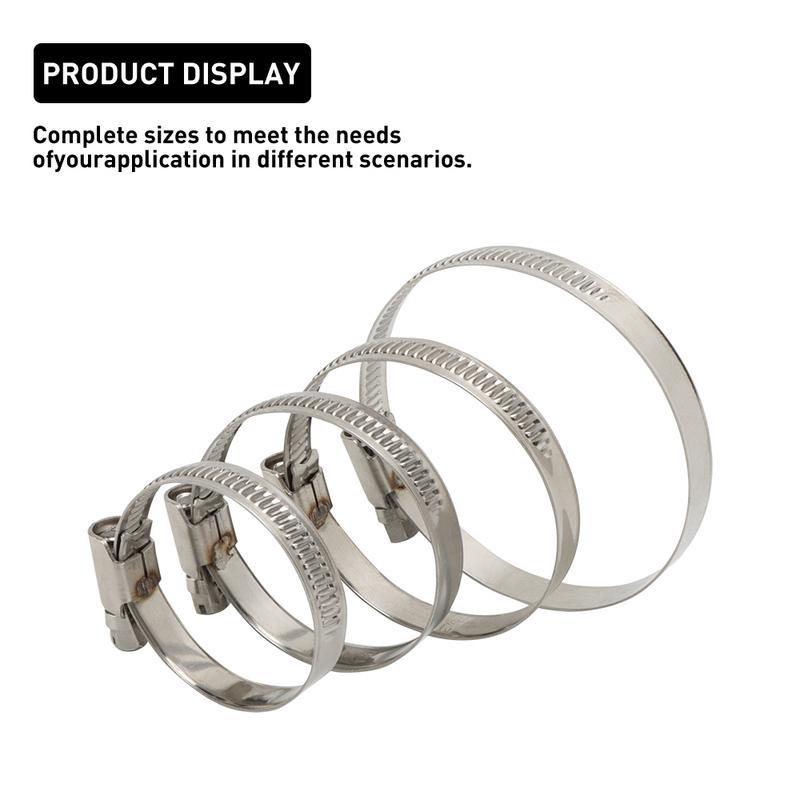 NIBBI 10pcsAdjustable 32mm-70mm Hose Clamps 304 Stainless Steel HighQuality Screw Worm Drive Clips CarburetorManifold FixedTool