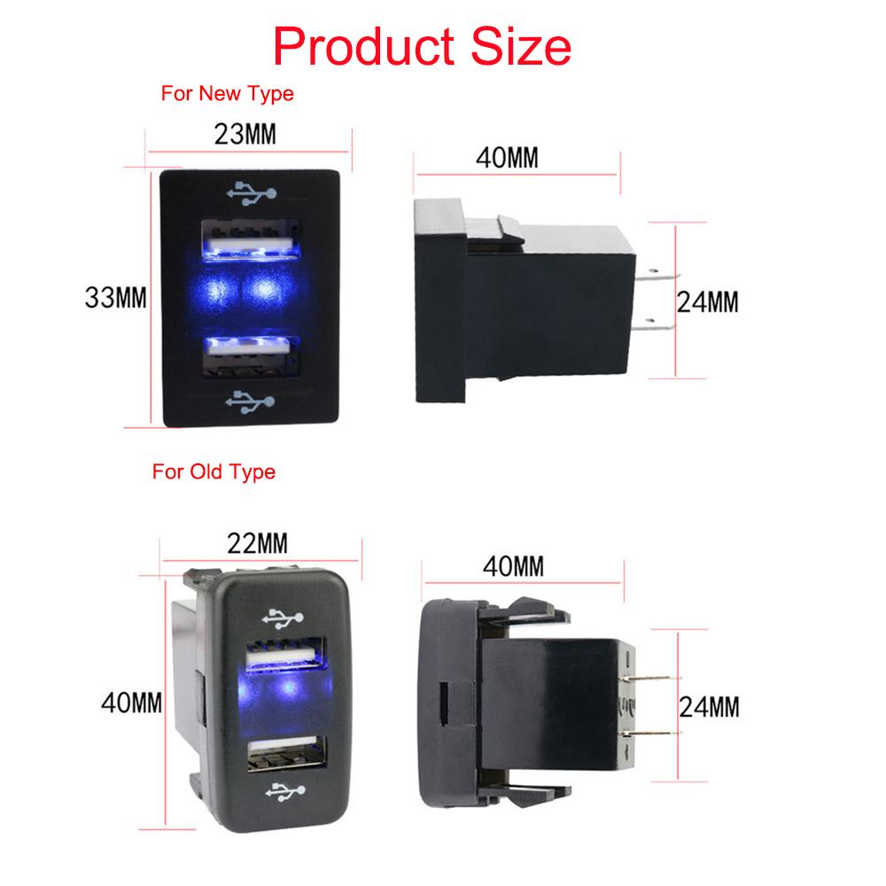 Для Toyota Corolla Оригинальное отверстие Модифицированное USB Автомобильное зарядное устройство для телефона Двойное 4.2A Двойное автомобильное зарядное устройство Установка Зарезервированное положение отверстия