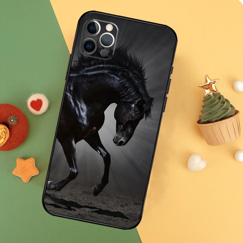Красивый черный конь Чехол для телефона для iPhone 17 16 14 13 12 11 15 Pro Max 12 13 Mini 16E 17 Air Ударопрочный чехол