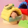 Plush Hamster Nest Small Animal Hideout Bed Cozy Rabbit Cave House for Guinea Pigs Ferrets Hedgehogs Winter Resting Hiding Accessories