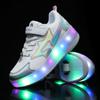 TUINANLE Roller Skates 2 Wheels Shoes Glowing Lighted Led Children Boys Girls Kids Luminous Sports Boots Casual Sneakers