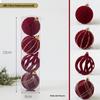 Hand-Painted Wine Red Christmas Ornament - Flocked Hanging Ball for Trees, Hotels, Malls, and Window Displays