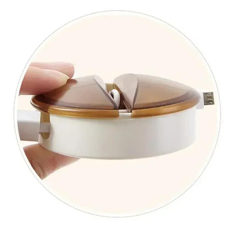 1 шт. Сворачивающееся устройство для намотки кабеля, портативное круглое устройство для хранения кабеля, 4 цвета, гибкий органайзер для кабелей для наушников / зарядного устройства